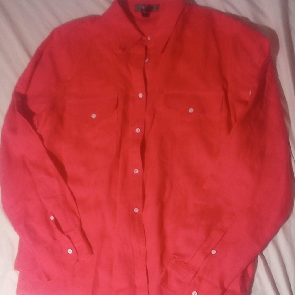 Red Button-Up Shirt